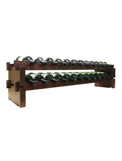 2 x 12 Bottle Modular Wine Rack (Stained) - 4