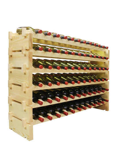 6 x 12 Bottle Modular Wine Rack (Natural) - 4