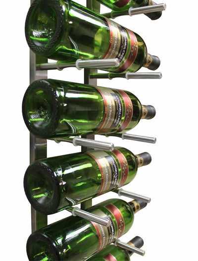 9 Bottle Modern Peg Wine Rack (Stainless) - 5