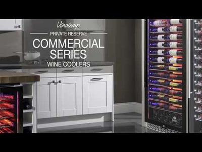 Private Reserve Series 141-Bottle Backlit Panel Commercial 168 Single-Zone Wine Cooler