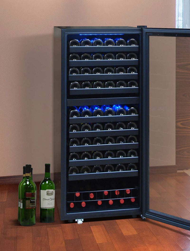 110 Bottle Dual-Zone Touch Screen Wine Cooler 7