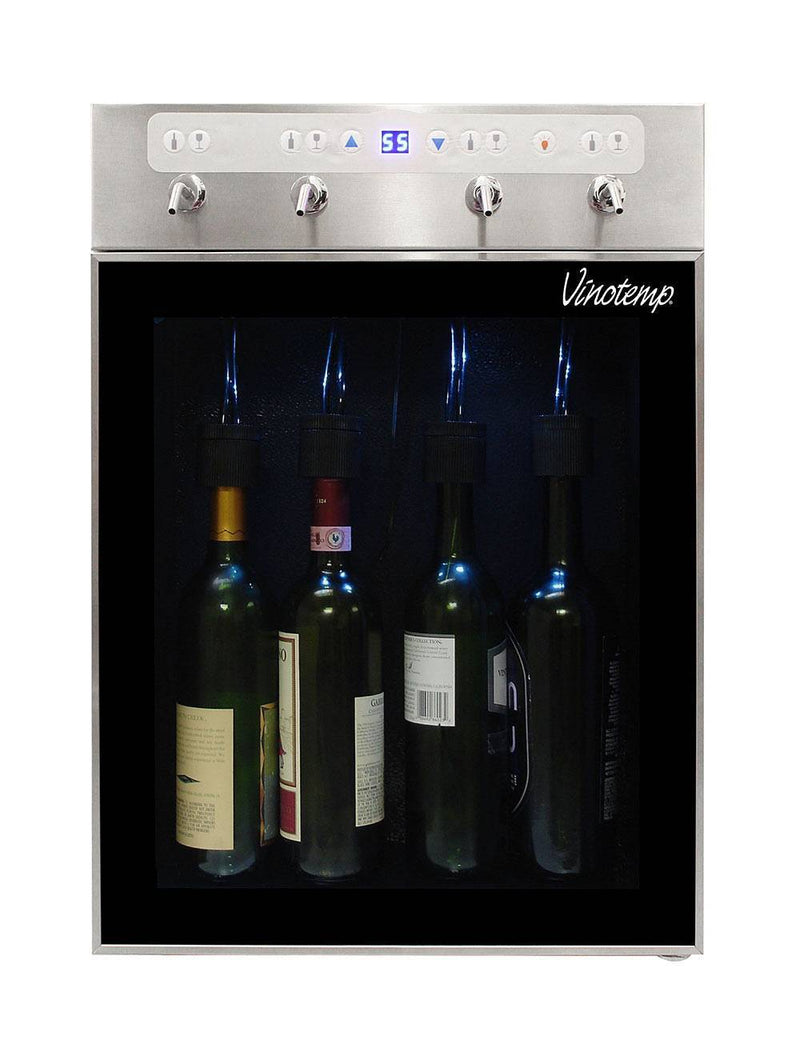 The Vinotemp WineSteward™ Four-Bottle Wine Dispenser (Stainless) 1