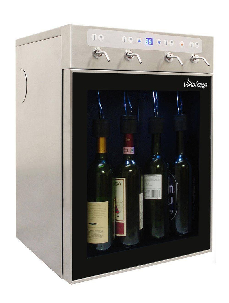 The Vinotemp WineSteward™ Four-Bottle Wine Dispenser (Stainless) 4